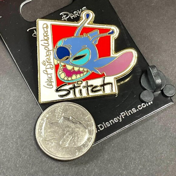 Disney Stitch Trading Pin Signature Square Lapel Pin Brooch Badge Accessories - Picture 2 of 5